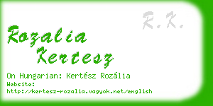 rozalia kertesz business card